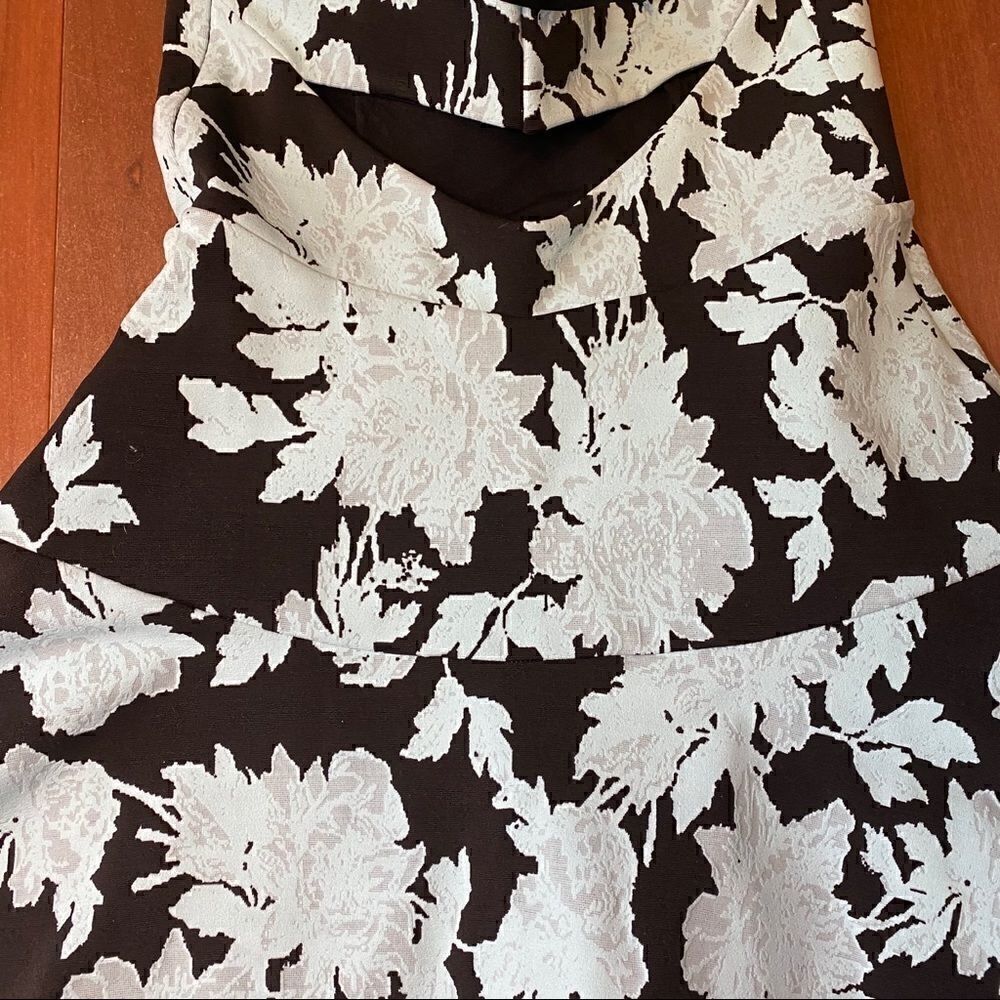 Parker Mint Green Black Floral Halter Dress XS - Picture 4 of 7